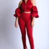 Burgundy Puff Sleeve Hoodie Set – Made in U.S.A.