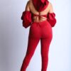 Burgundy Puff Sleeve Hoodie Set – Made in U.S.A.