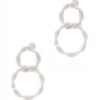 Double Twist Dangle Stud Earrings – Gold or Rhodium