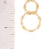 Double Twist Dangle Stud Earrings – Gold or Rhodium