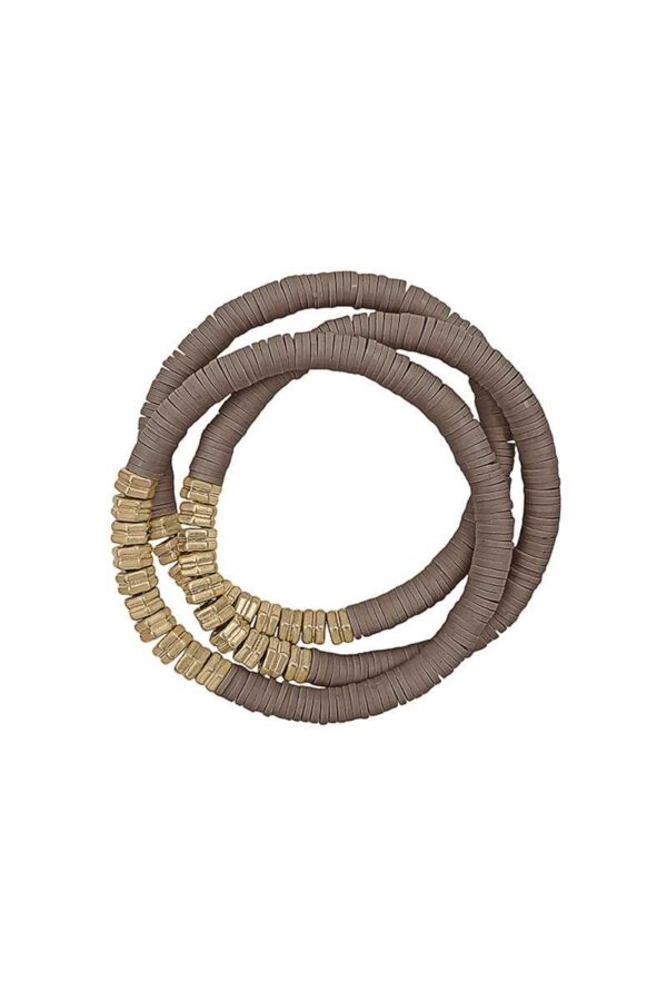 Triple Ring Bead Stretch Bracelets – Mixed Colors