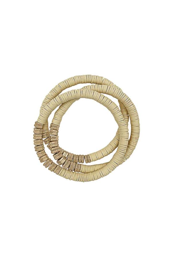 Triple Ring Bead Stretch Bracelets – Mixed Colors