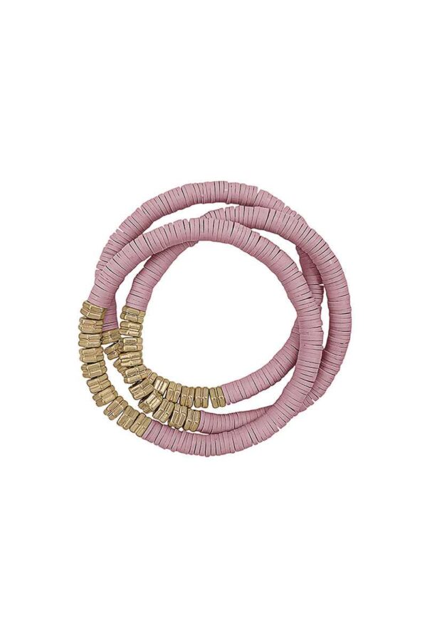 Triple Ring Bead Stretch Bracelets – Mixed Colors