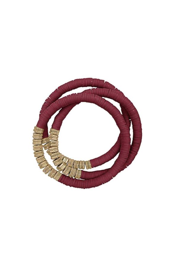 Triple Ring Bead Stretch Bracelets – Mixed Colors