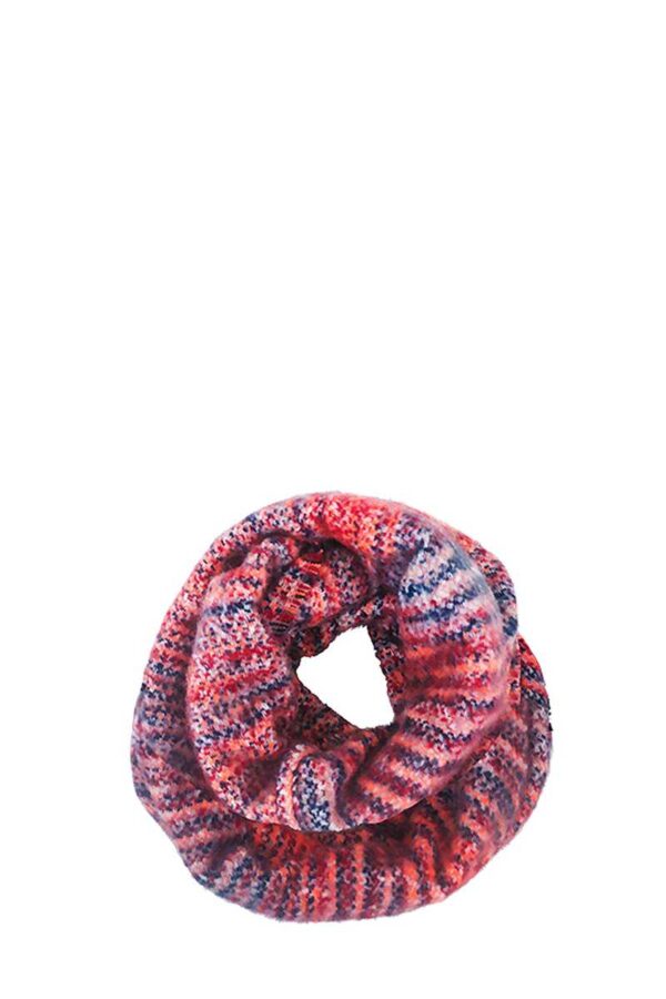 Multi-Yarn Knitted Infinity Scarf – Bright Colorways