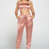 Tube Top Pant Set – Sleek Strapless Two-Piece in Mauve