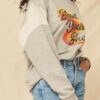 French Terry Graphic Sweatshirt – ‘Shoot Your Shot’ Heather Grey