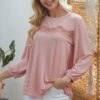Sheer Lace Long-Sleeve Top – See-Through Detail