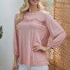 Sheer Lace Long-Sleeve Top – See-Through Detail