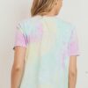 Tie-Dyed Round-Neck Short Sleeve Tee – Green Multi