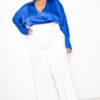 Palazzo Pants – Wide-Leg Plus Size, White