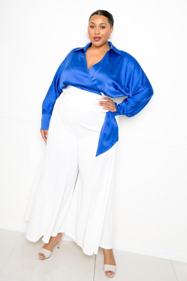Palazzo Pants – Wide-Leg Plus Size, White