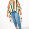 Plus Size Striped Hi-Low Shirt – Multi