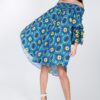 Smocked Off-Shoulder Midi Dress with Puffy Ruffle Sleeves – Sky Blue
