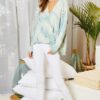 Choker Surplice Hi-Lo Tie-Dye Top – Blue Surf