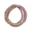 Bead Stretch Multi-Strand Bracelet – Pink, Grey and Black