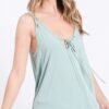 Lightweight Flowy Tank with Twisted Straps – Sage