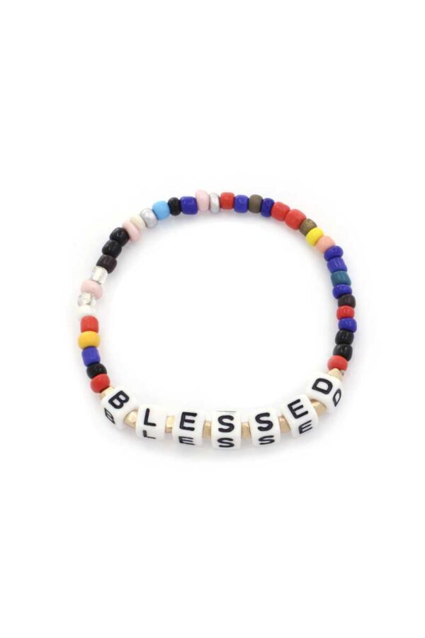 Mama Beaded Stretch Bracelet with Word Beads
