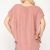 Leopard Jacquard Knit Top with Front Tie – Marsala