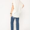 Leopard Jacquard Knit Top with Front Tie – Off White