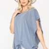 Leopard Jacquard Knit Top with Front Tie – Denim