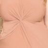 Plus Size Twist Waist Mini Dress with Surplice Neck – Mauve