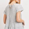 Dot-Textured Jersey Ruffle Top – Sage Multi
