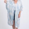 Plus Size Zebra Print Maxi Kimono – Short Sleeve