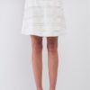 A-Line Mini Skirt with Sheer Mesh Cut-Ins – Snow-Whine