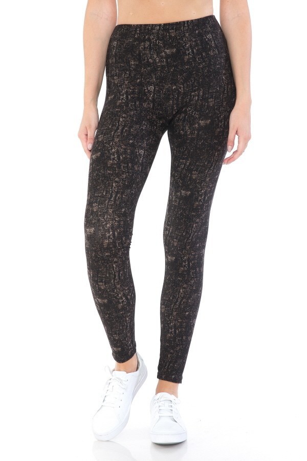 High-Waist Yoga Banded Multi-Print Knit Legging