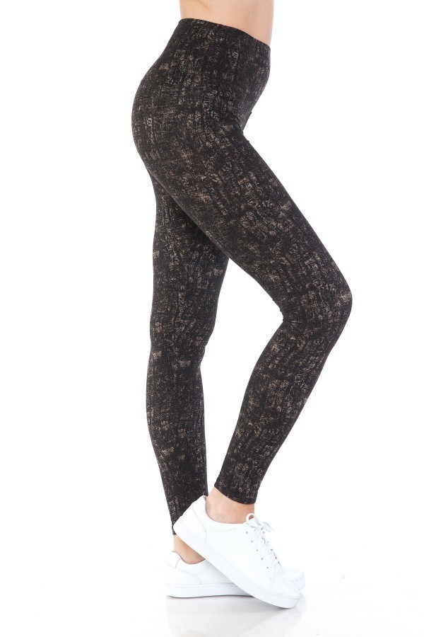 High-Waist Yoga Banded Multi-Print Knit Legging