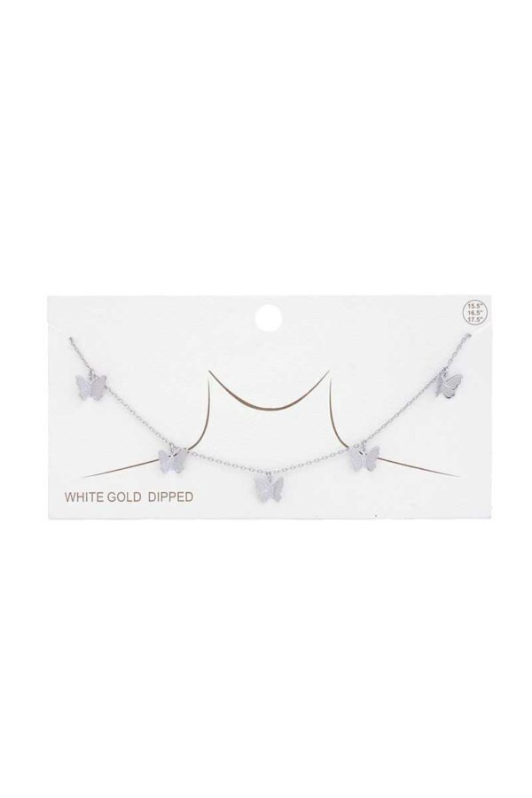 Butterfly Charm Necklace – Gold-Dipped or Rhodium