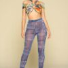Self-Tie Teal/Orange Crop Halter Top – Made in USA
