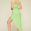 Summer Days Crop Top & Twist-Slit Skirt Set – Green Tea