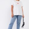 Admire Logo Crew Neck Relaxed Top – Off-White (Plus Size)