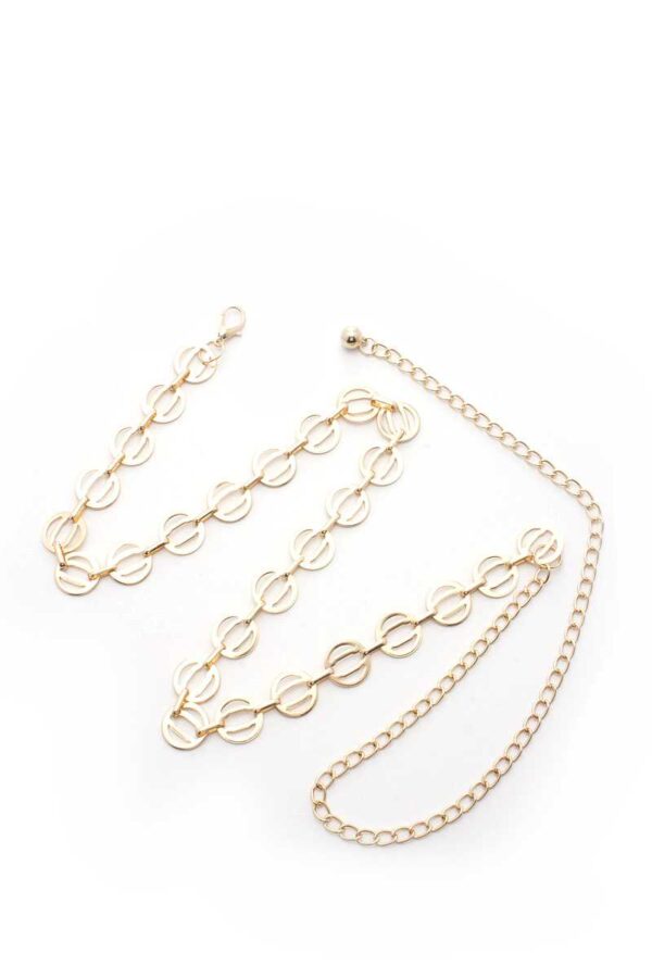 Circle Link Metal Chain Belt – Gold or Rhodium