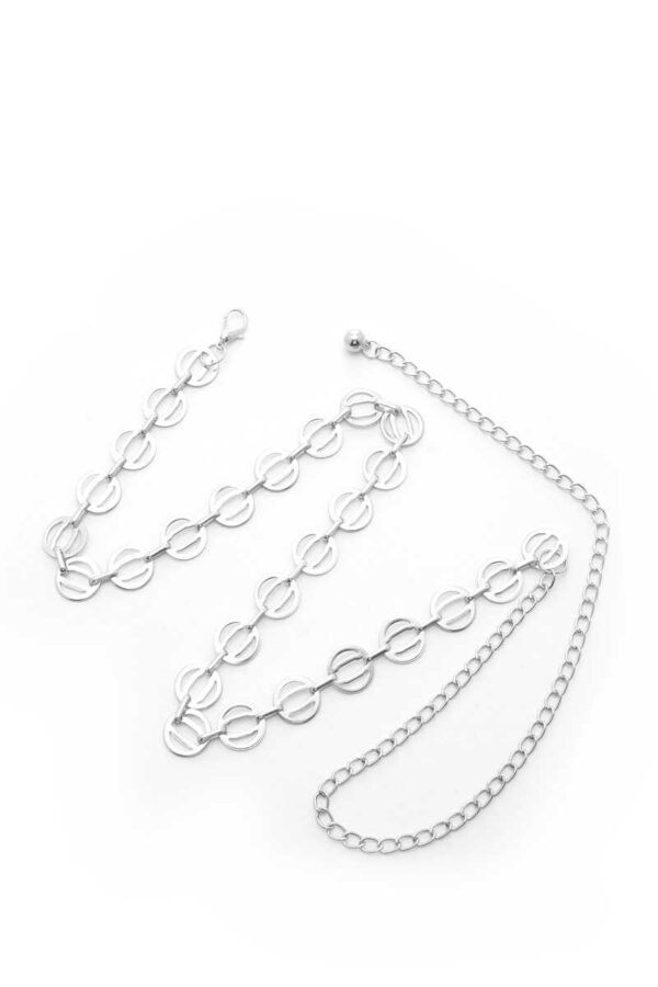 Circle Link Metal Chain Belt – Gold or Rhodium