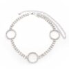 Circle 2-Line Rhinestone Chain Belt – Gold or Rhodium