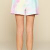 Tie-Dye Jersey Shorts with Contrast Waistband – Lemon Purple