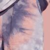 Tie-Dye Jersey Shorts with Contrast Waistband – Navy Mauve