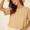 Mineral-Washed ‘Howdy’ Graphic Tee – Taupe