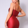 Double-Strap Cutout One-Shoulder Mini Dress – Rust