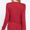 Slub Terry Long-Sleeve Crewneck Top – Vintage Red