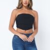 Mesh Corset Top – Sheer Black