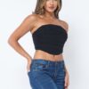 Mesh Corset Top – Sheer Black