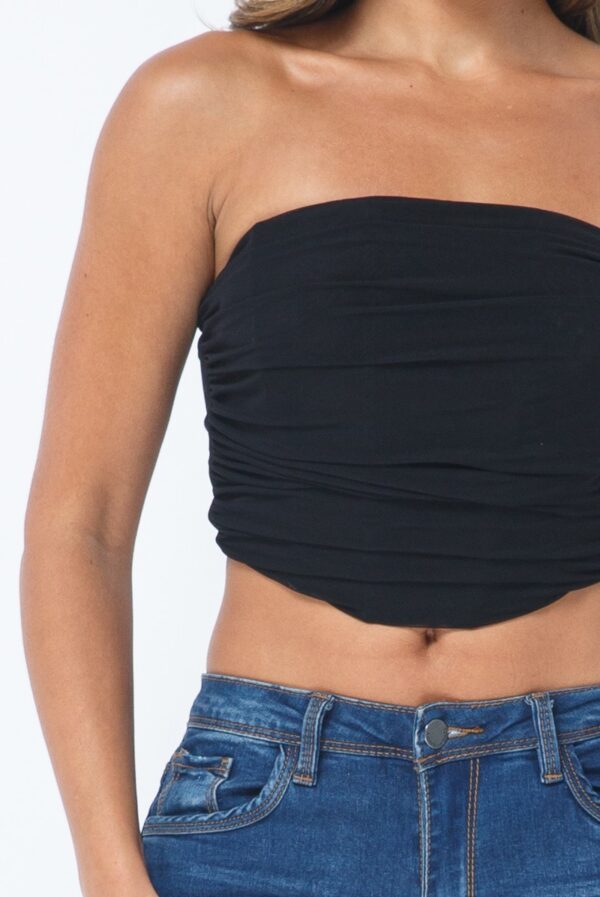 Mesh Corset Top – Sheer Black