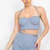 Stone-Embellished Top & Pants Set – Dusty Blush