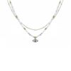 2-Layer Seed Bead Evil Eye Pendant Necklace