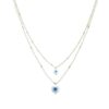 Seed Bead Evil Eye Layered Necklace – Black or Natural