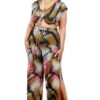 Plus Knitted Color Painting 2-Piece Pants Set – Mustard/Mauve